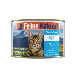 K9 Natural - Feline Natural 牛肉主食貓罐頭寵物糧食 天然無添加劑 毛髮亮澤減少異味 维持關節與老化眼睛健康 170g x 6pcs