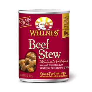WELLNESS - 原汁牛柳無榖物全方位狗罐頭 全天然 高質量營養素 寵物健康糧食小食 354g x 6pcs